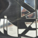 Chanel Black Leather CC Mirrored Mosaic Chain Tote 2008