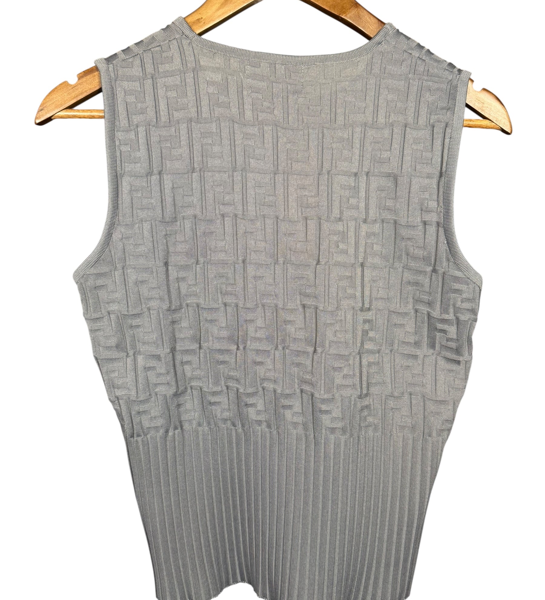 Fendi FF Sleeveless Top Grey