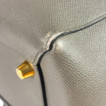 Celine Grey Grained Calfskin Belt Shoulder Bag
