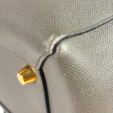 Celine Grey Grained Calfskin Belt Shoulder Bag