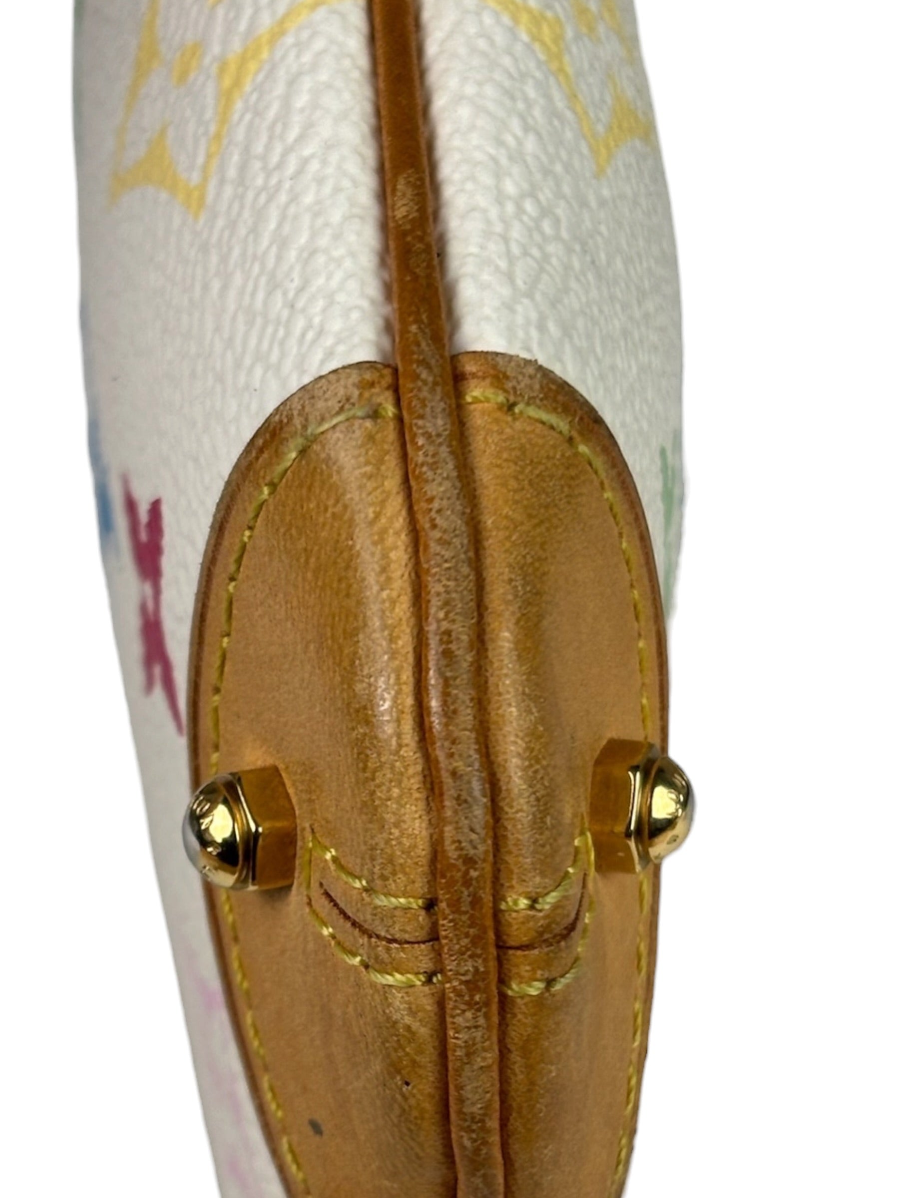 Louis Vuitton White Leather Milla Pochette MM