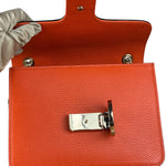 Gucci Orange Leather G Dollar Interlocking Small Shoulder Bag