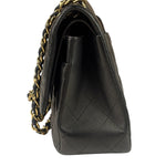 Chanel Black Lambskin Double Flap Bag 2017