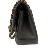 Chanel Black Lambskin Double Flap Bag 2017