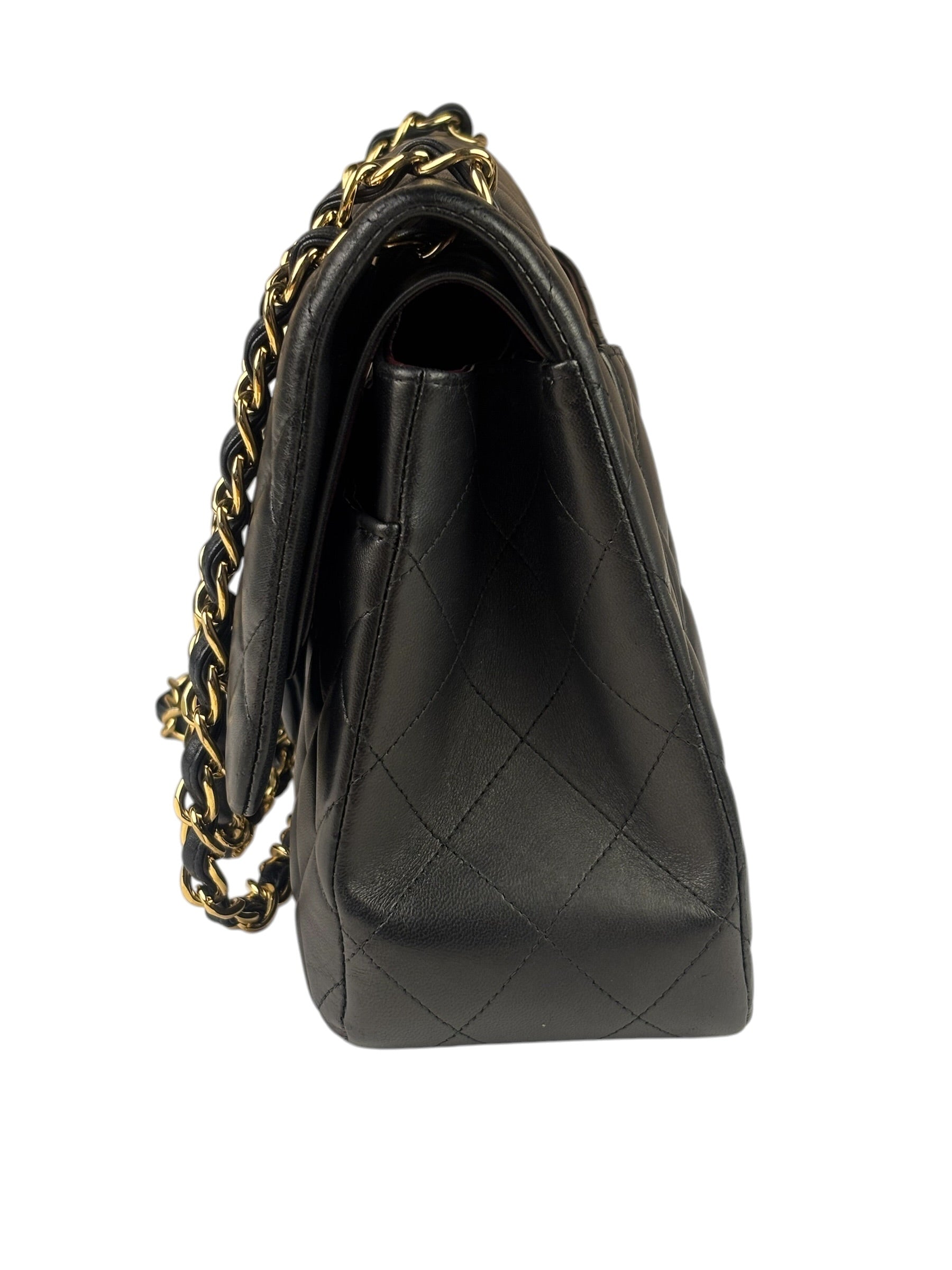 Chanel Black Lambskin Double Flap Bag 2017