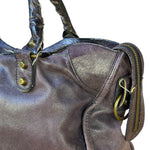 Balenciaga Vintage Purple Classic Motorcycle City Bag
