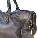 Balenciaga Vintage Purple Classic Motorcycle City Bag