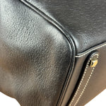 Salvatore Ferragamo Vintage Black Pebbled Leather Tote Bag