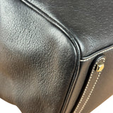 Salvatore Ferragamo Vintage Black Pebbled Leather Tote Bag
