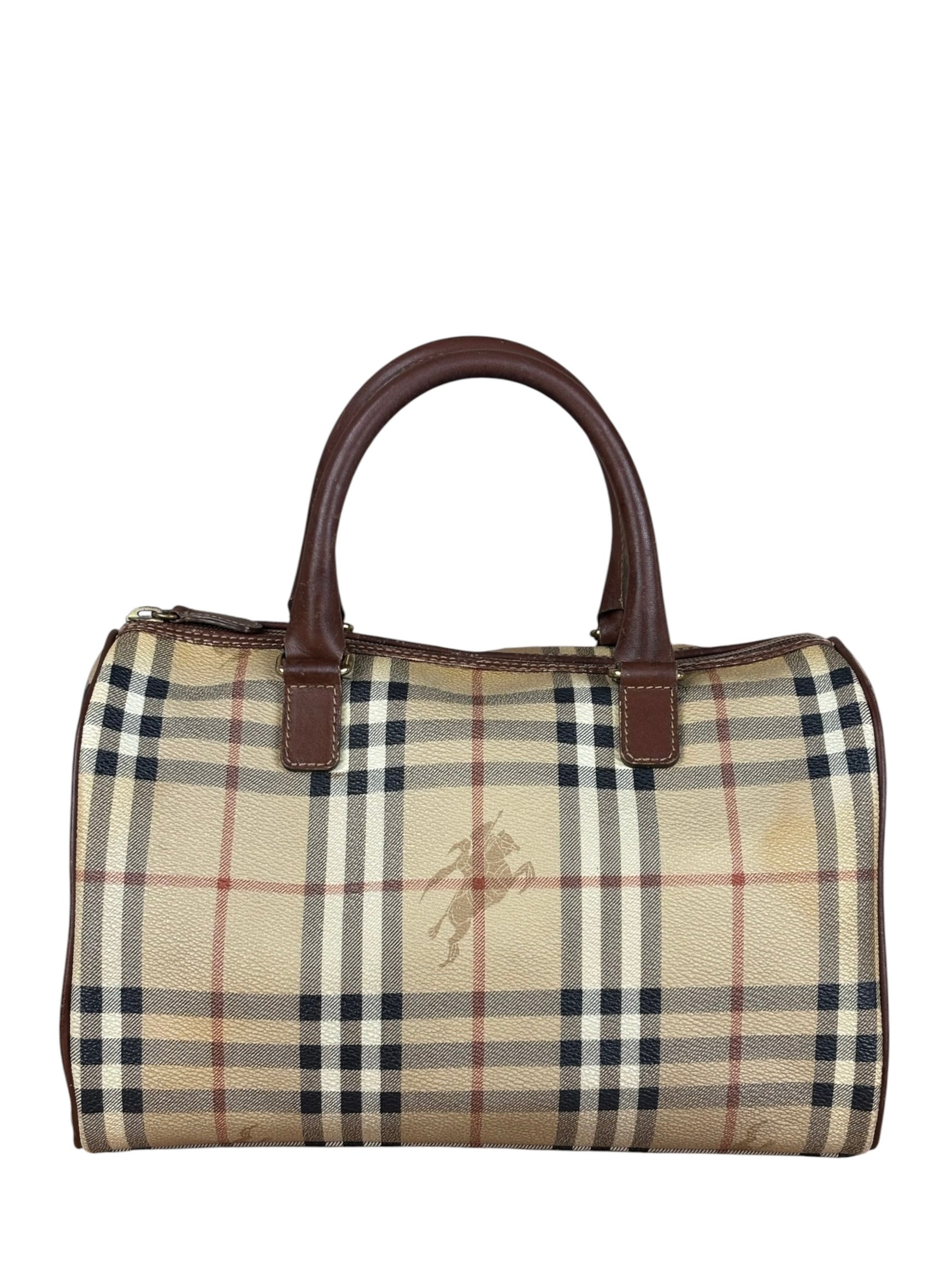 Burberry Vintage Haymarkert House Mini Boston Handbag