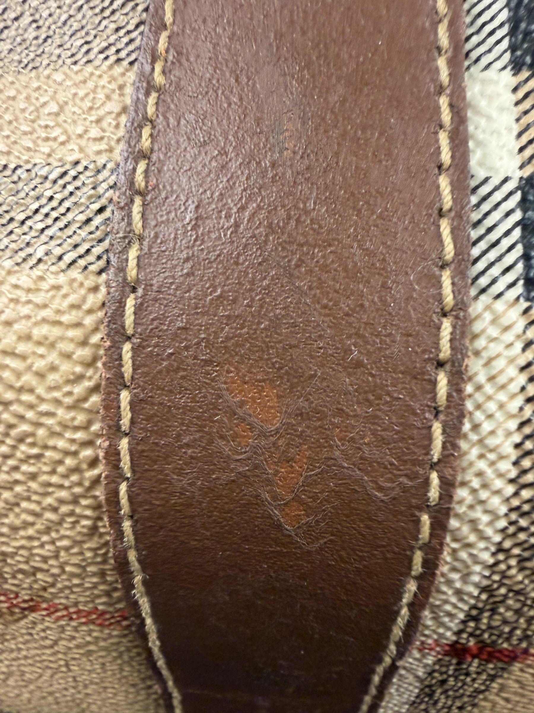 Burberry Vintage House Check Duffel Bag