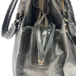 Balenciaga Black Lambskin Moto Work Two-Way Bag