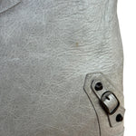 Balenciaga Grey Lambskin Day Moto Hobo Bag