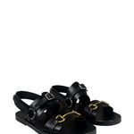 Gucci Black Cordovan Horsebit Sandals