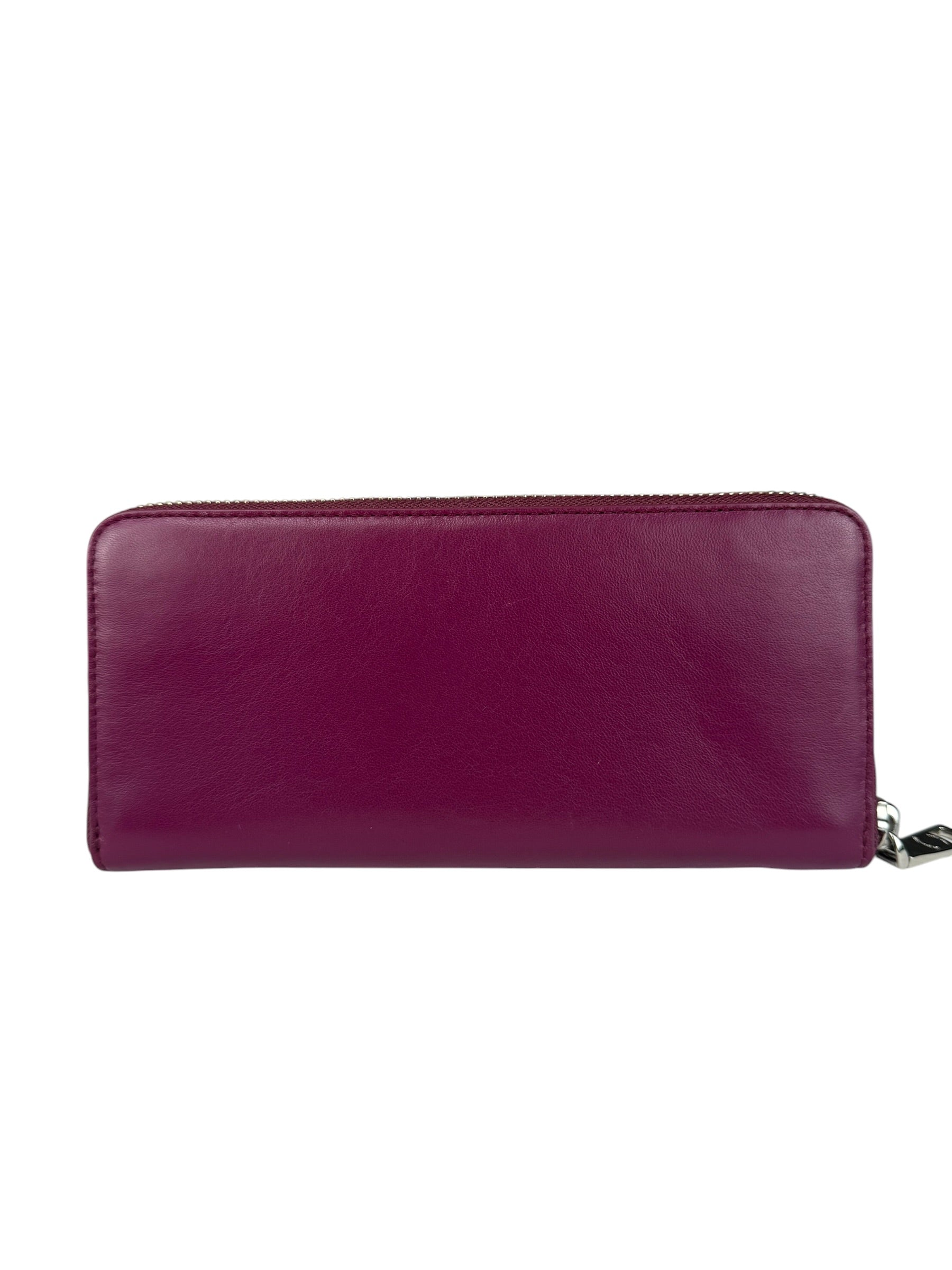 Coach Plum Long Zip Wallet