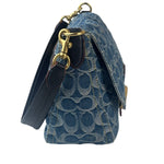 Coach Signature Blue Jacquard Denim Soft Tabby Shoulder Bag