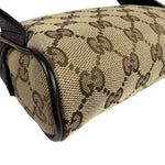 Gucci Brown Leather Trim GG Canvas Belt Bag
