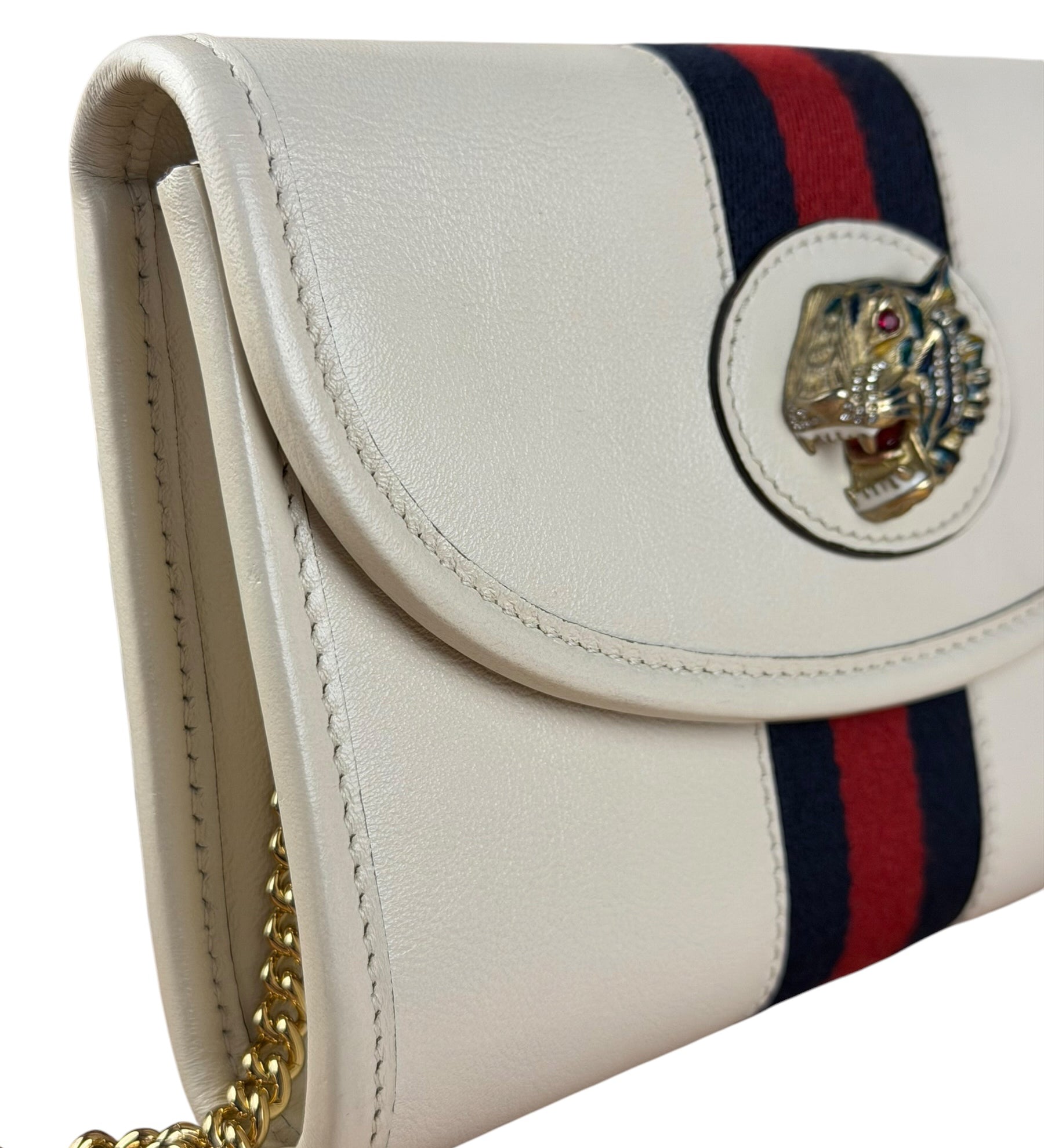 Gucci White Raja Mini Chain Shoulder Bag
