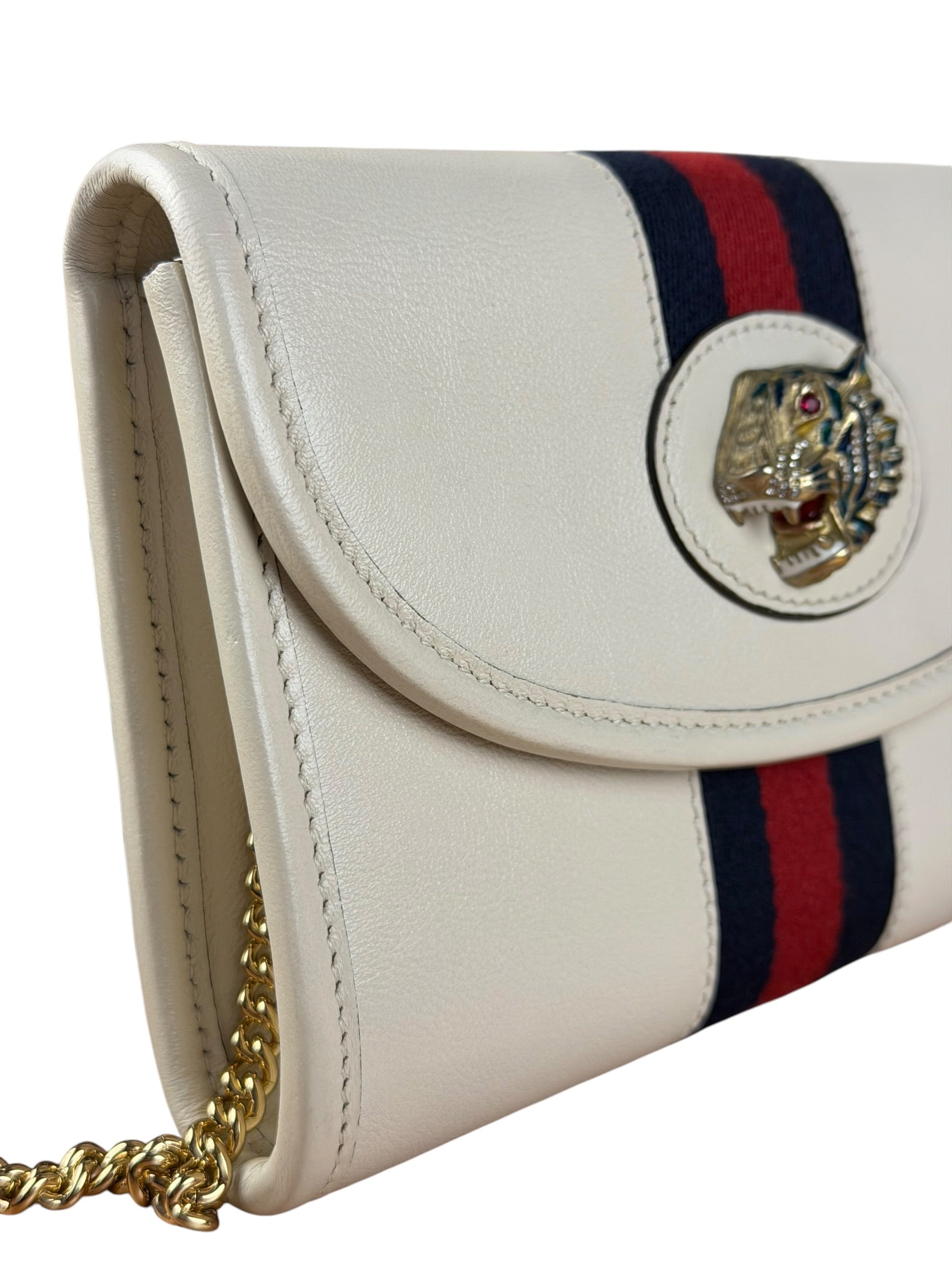 Gucci White Raja Mini Chain Shoulder Bag