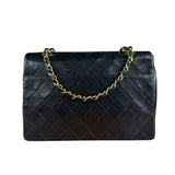 Chanel Vintage Black Quilted Diana Shoulder Bag 1986-1988