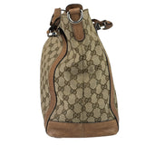 Gucci Beige/Brown Leather GG Satchel Two-Way Bag