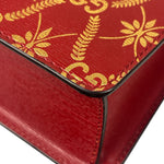 Gucci Red Leather Sylvie Chain Shoulder Bag
