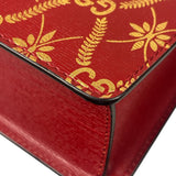 Gucci Red Leather Sylvie Chain Shoulder Bag
