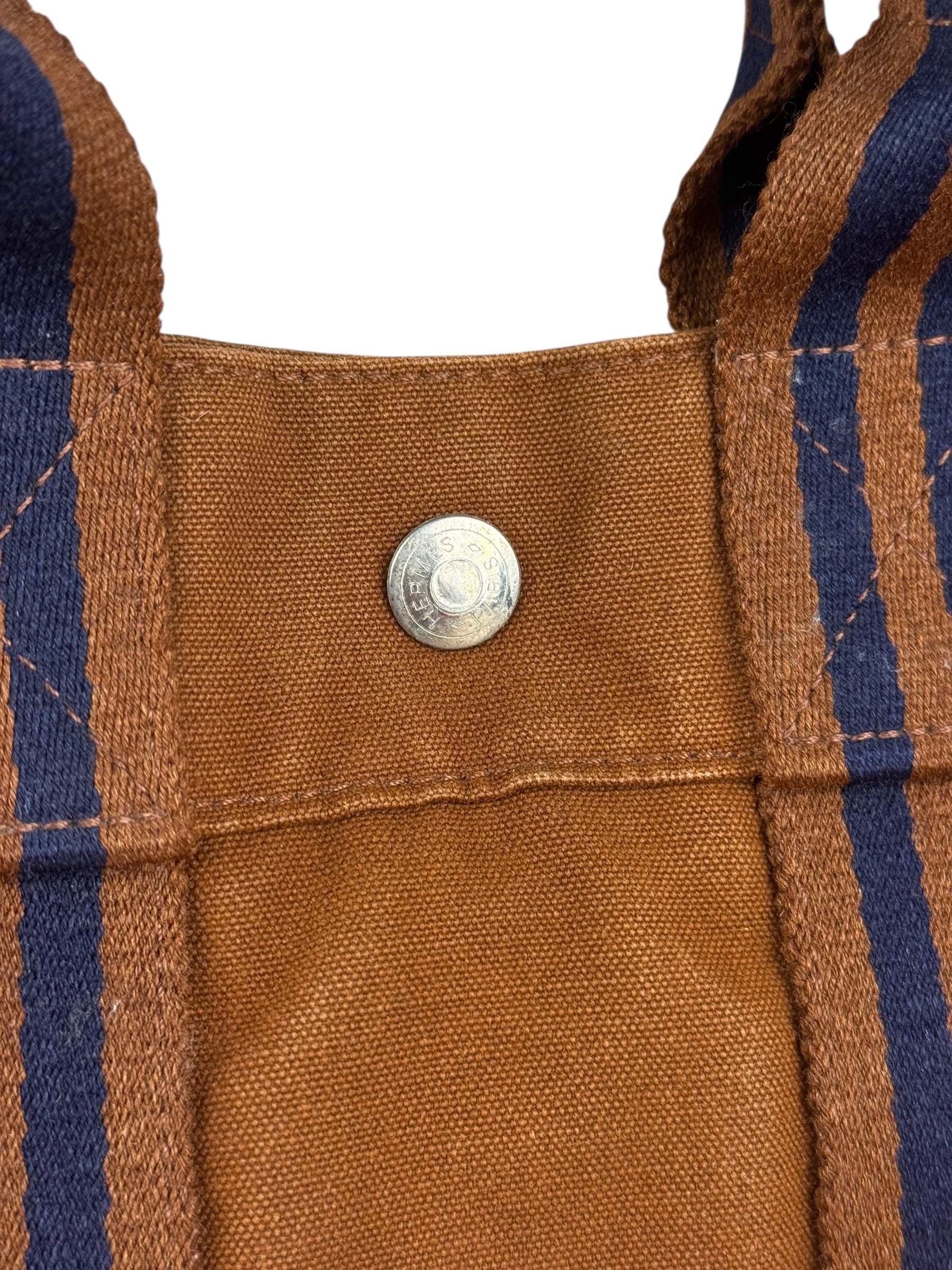 Hermes Brown Canvas Fourre Tout PM