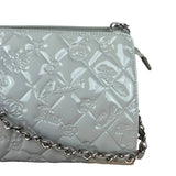Chanel Vintage Grey Patent Leather Lucky Symbols Icon Pochette 1989