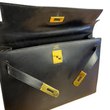 Hermes Kelly 32 Black Box Leather 1991