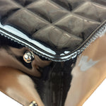 Chanel Black Patent Chocolate Bar Shoulder Tote 2002
