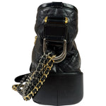 Chanel Black Quilted Leather Small Gabrielle Hobo Bag 2019