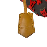 Louis Vuitton Red Tuffetage Cube Monogram Deauville