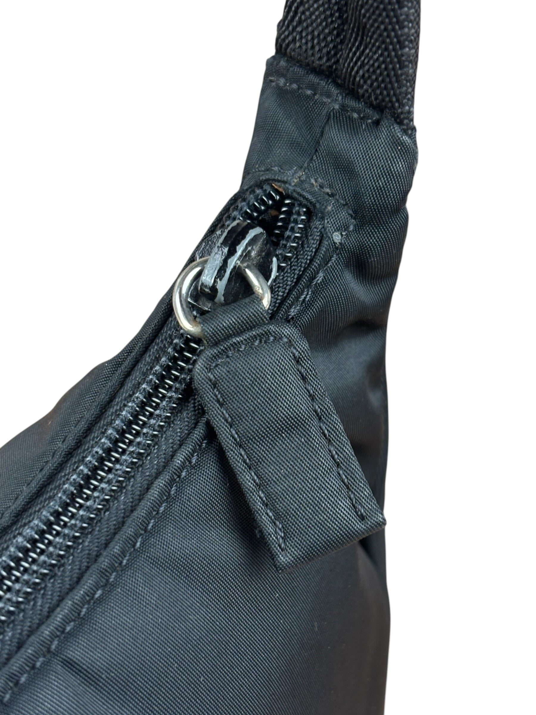 Prada Black Tessuto Nylon Mini Hobo Bag