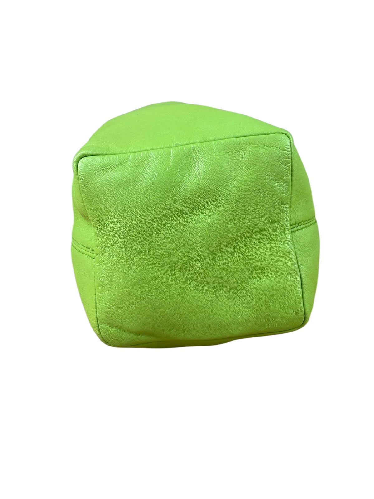 Celine Bright Green Leather Small Bucket Bag