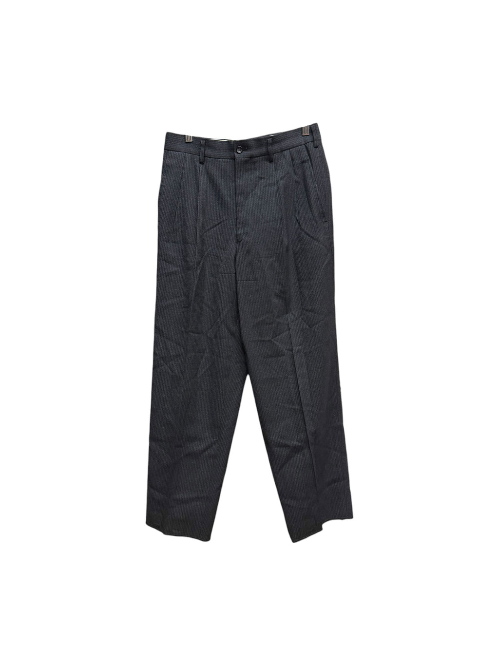 CDG 4-Pocket Pleated Greyish Dark Navy Wool Trousers