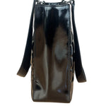 Chanel Vintage Black Patent Leather Chocolate Bar Tote Bag 2002