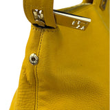 Fendi Yellow Leather Shoulder Bag