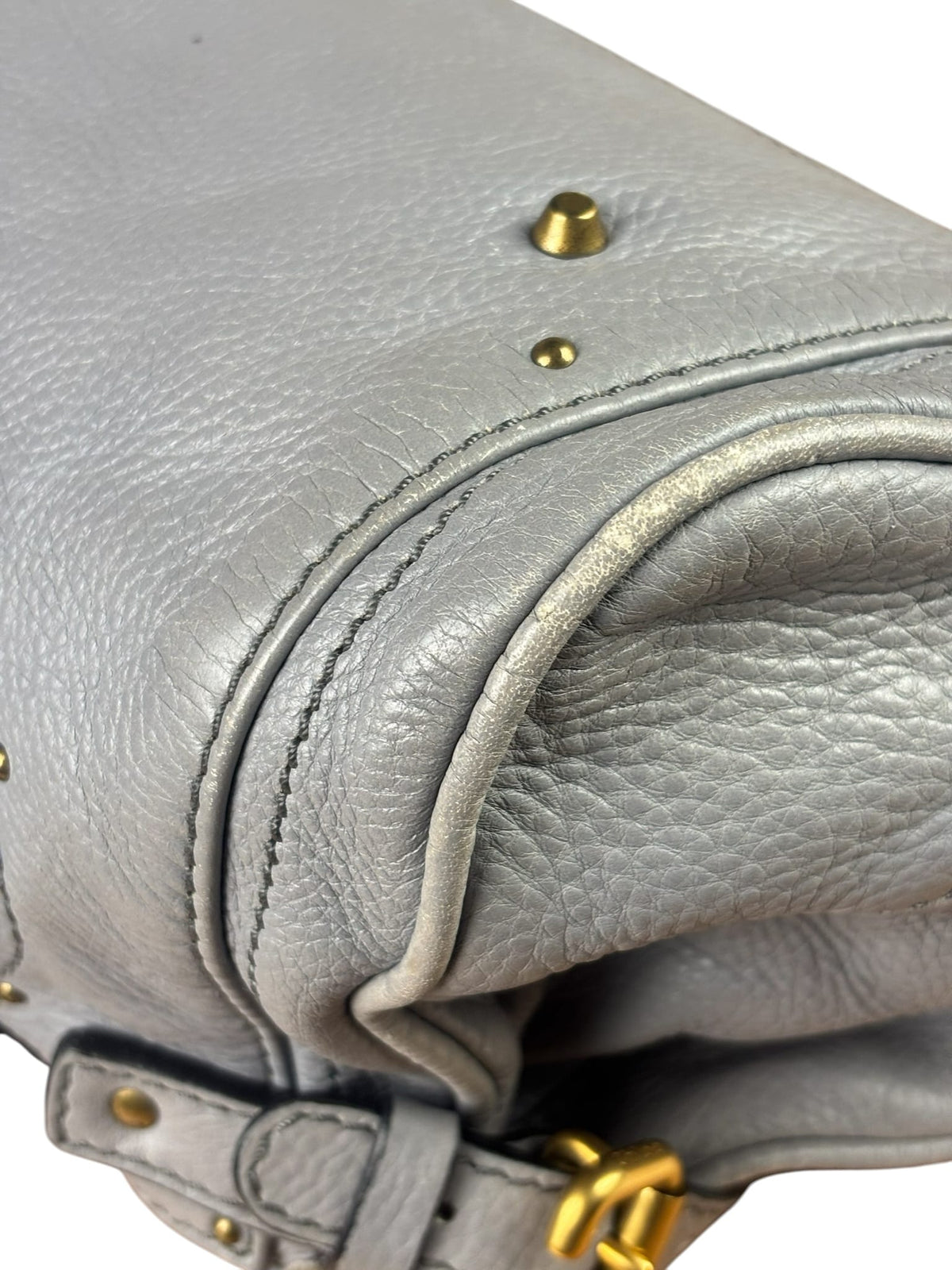 Chloe Grey Leather Paddington Handbag