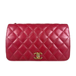 Chanel Dark Fuchsia Quilted Leather Flap Bag 2019