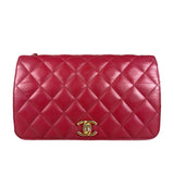Chanel Dark Fuchsia Quilted Leather Flap Bag 2019