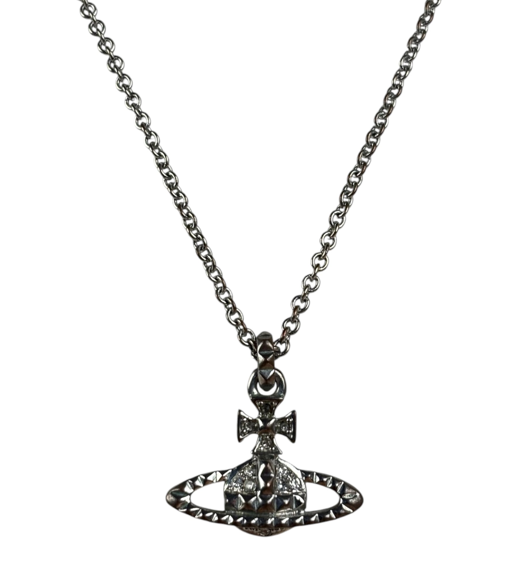 Vivienne Westwood Silver Orb Necklace (Tarnished)