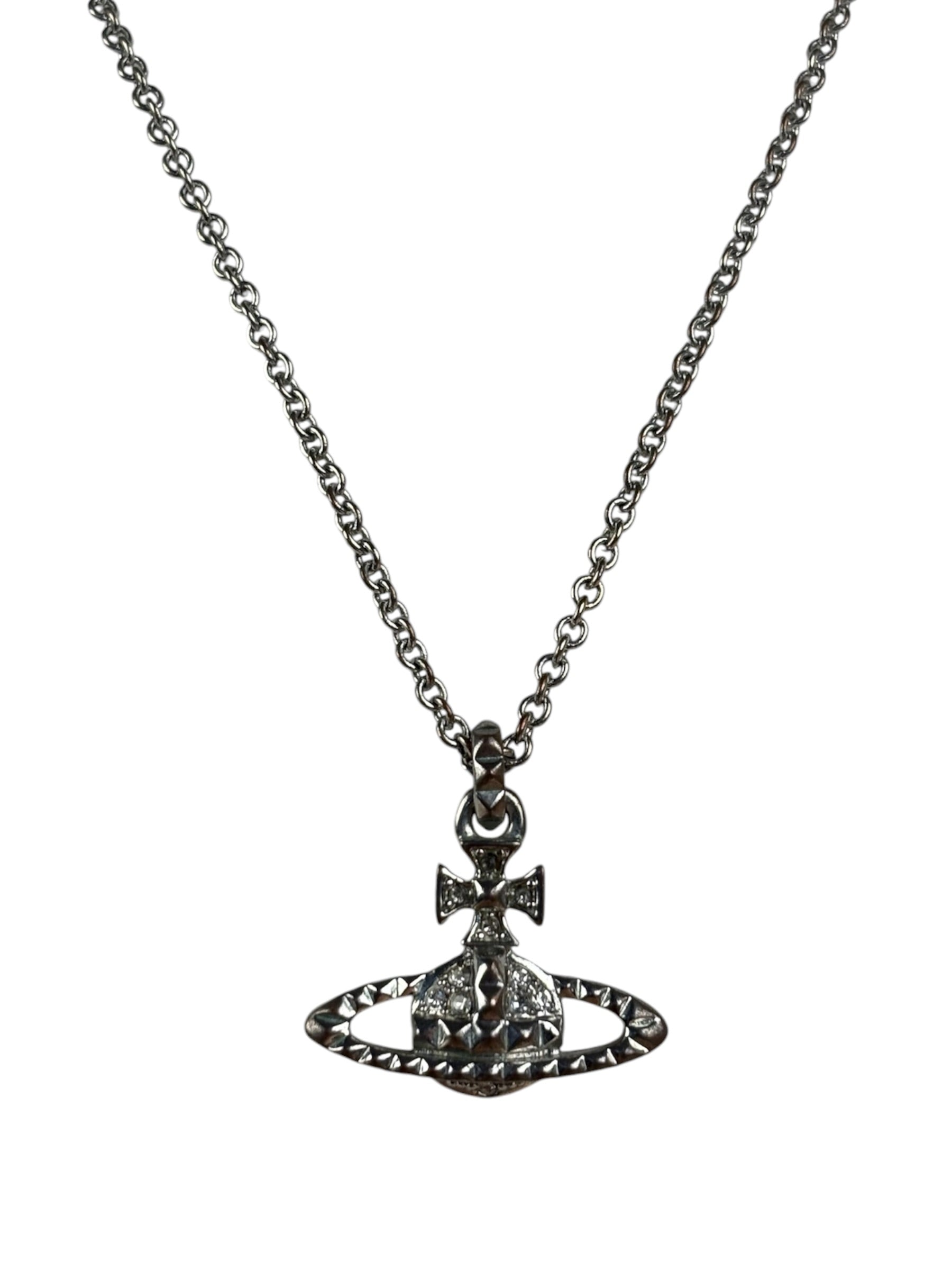 Vivienne Westwood Silver Orb Necklace (Tarnished)
