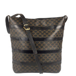 Celine Coated Canvas Stripped Macadam Crossbody