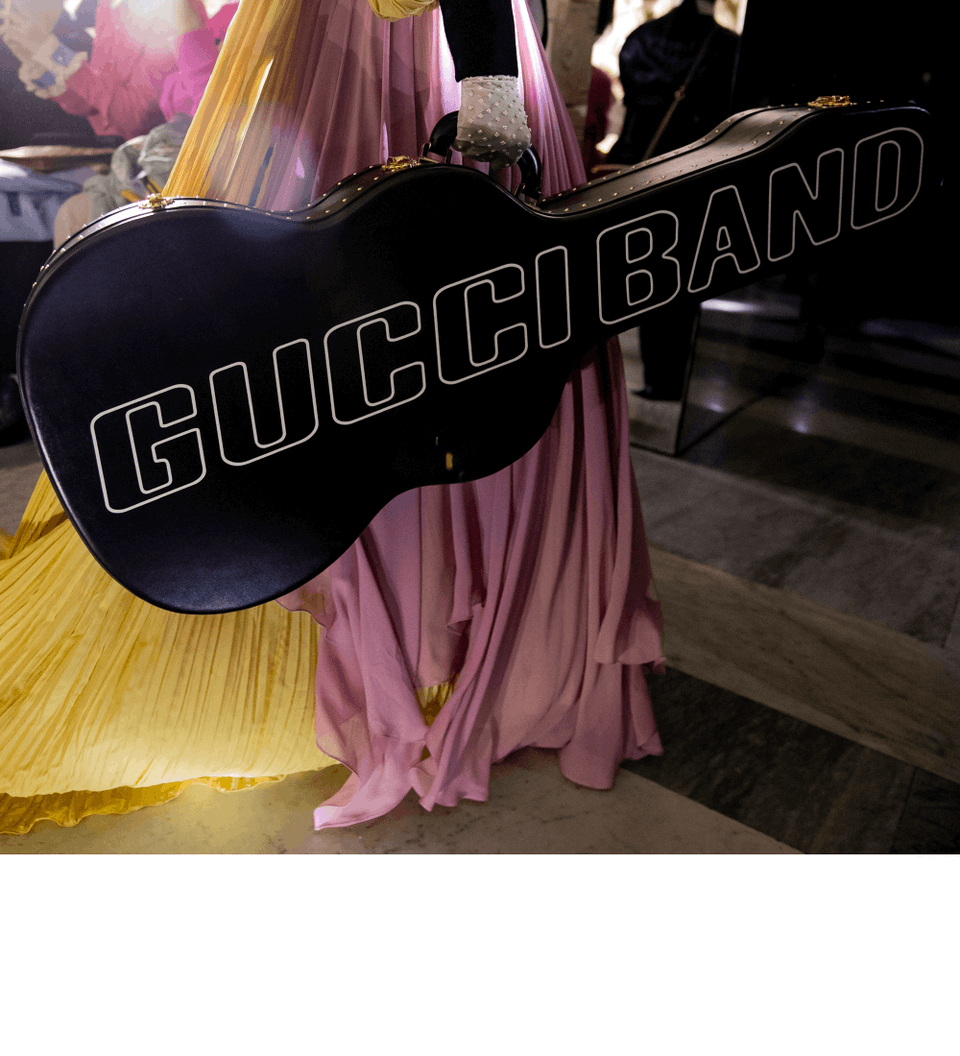 Gucci Band Leather Guitar Case Rare Limited Edition