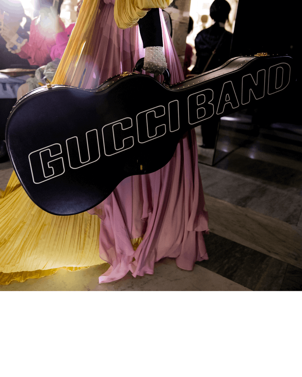 Gucci Band Leather Guitar Case Rare Limited Edition