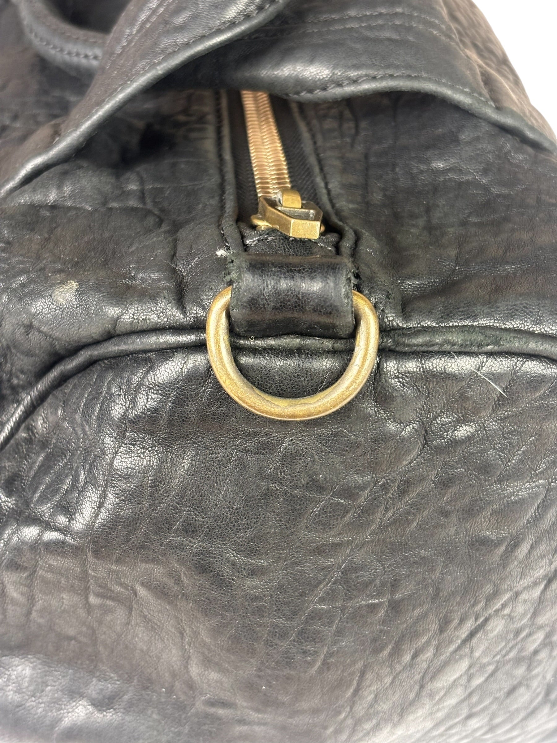 Alexander Wang Black Pebbled Leather Rocco Satchel