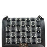 Chanel MultiColor Quilted Tweed Boy Bag