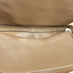 Gucci Vintage Tan Leather Medium Flap Shoulder Bag
