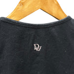 Christian Dior Black Rhinestone J'adore Dior Cotton Tank Top
